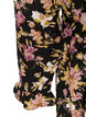 Midikl&auml;nning med blomm&ouml;nster och avtagbart knytsk&auml;rp, Svart, Packshot image number 3