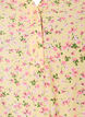 Blommig blus i viskos med korta &auml;rmar och volangkrage, Gul, Packshot image number 2