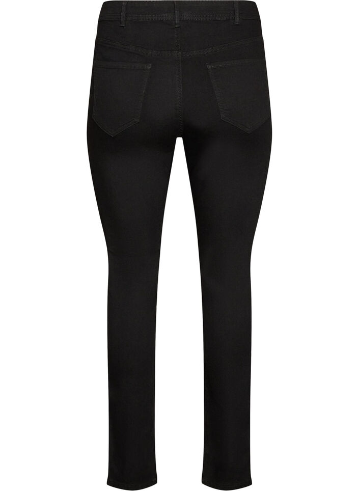 Amy super slim fit-jeans med h&ouml;g midja, Svart, Packshot image number 1