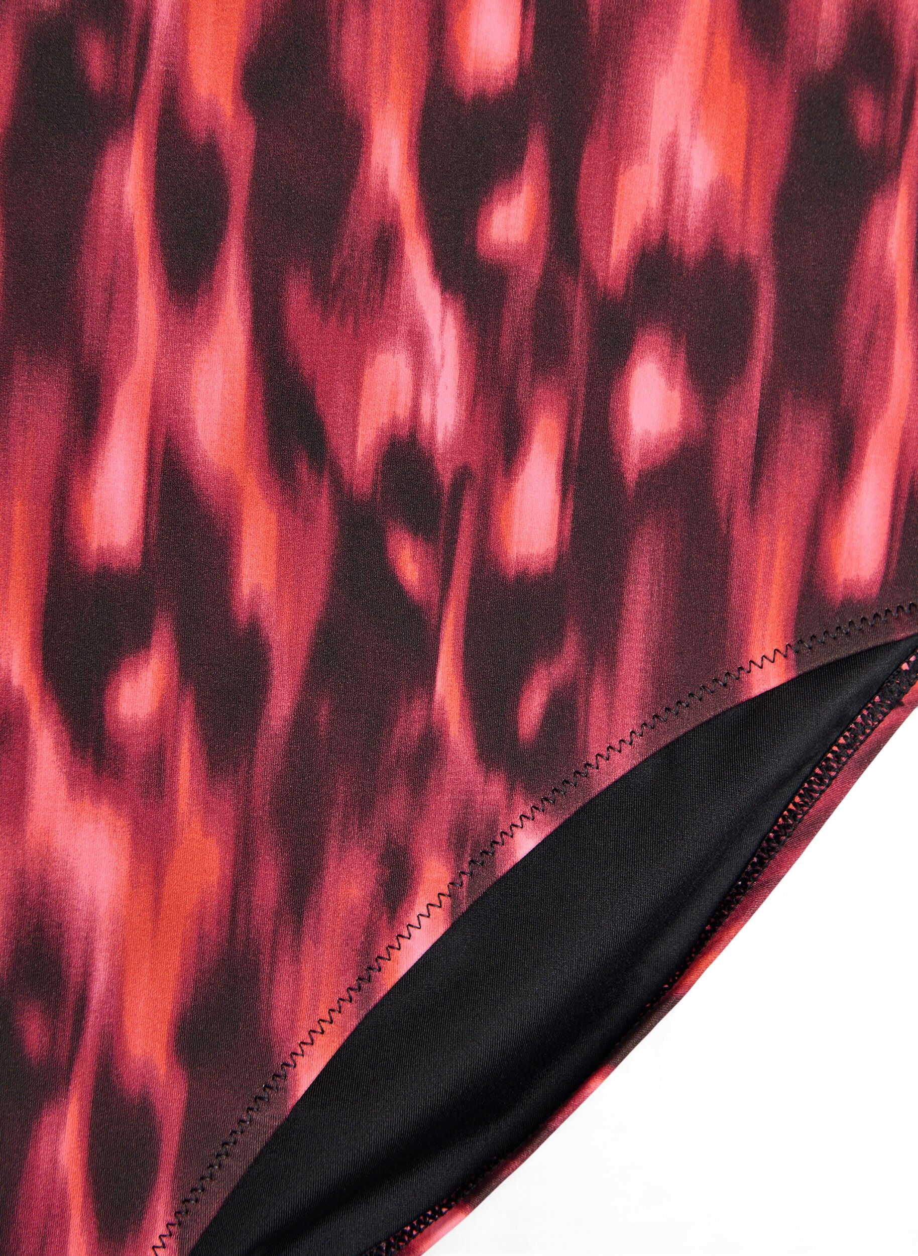 Zizzi Bikinitrosa med m&ouml;nster och h&ouml;g midja, R&ouml;d, Packshot image number 2