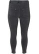 Croppade Amy jeans med blixtl&aring;s, Gr&aring;, Packshot image number 1