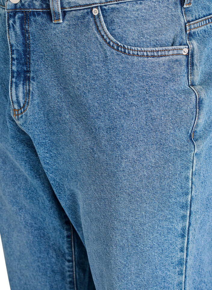 Mille mom jeans med h&ouml;g midja, Bl&aring;, Packshot image number 2