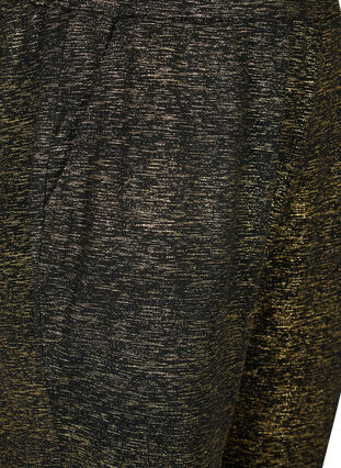 Maddison-byxor, guldfärgade och med fickor, Black w. Gold, Packshot image number 2