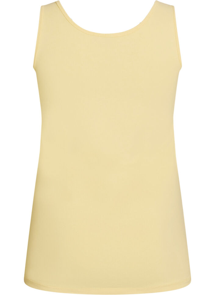 Solid f&auml;rg bas topp i bomull, Gul, Packshot image number 1