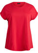 Kort&auml;rmad t-shirt i bomullsmix, R&ouml;d, Packshot image number 0