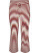 Randiga pyjamasbyxor med h&ouml;g midja och vida ben, R&ouml;d, Packshot image number 0