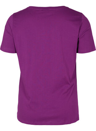 T-shirt i bomull med tryck, Grape Juice, Packshot image number 1