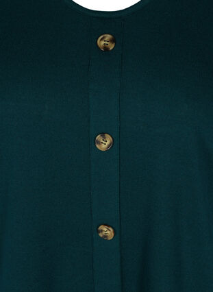 Blus med knappar och 3/4-ärmar, Ponderosa Pine, Packshot image number 2