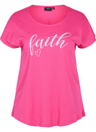 T-shirt i bomull med korta ärmar, Beetroot Pur Faith, Packshot image number 0
