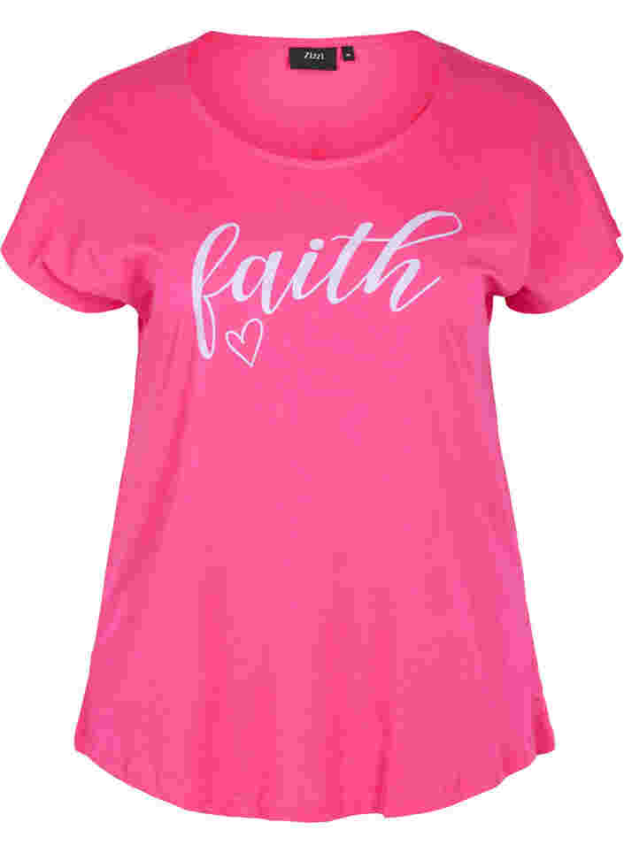 T-shirt i bomull med korta ärmar, Beetroot Pur Faith