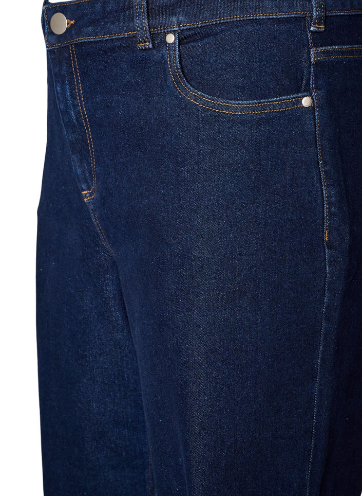 Myra jeans med h&ouml;g midja och bred passform, Bl&aring;, Packshot image number 2