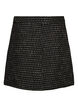 Kort kjol i boucl&eacute;, Svart, Packshot image number 1