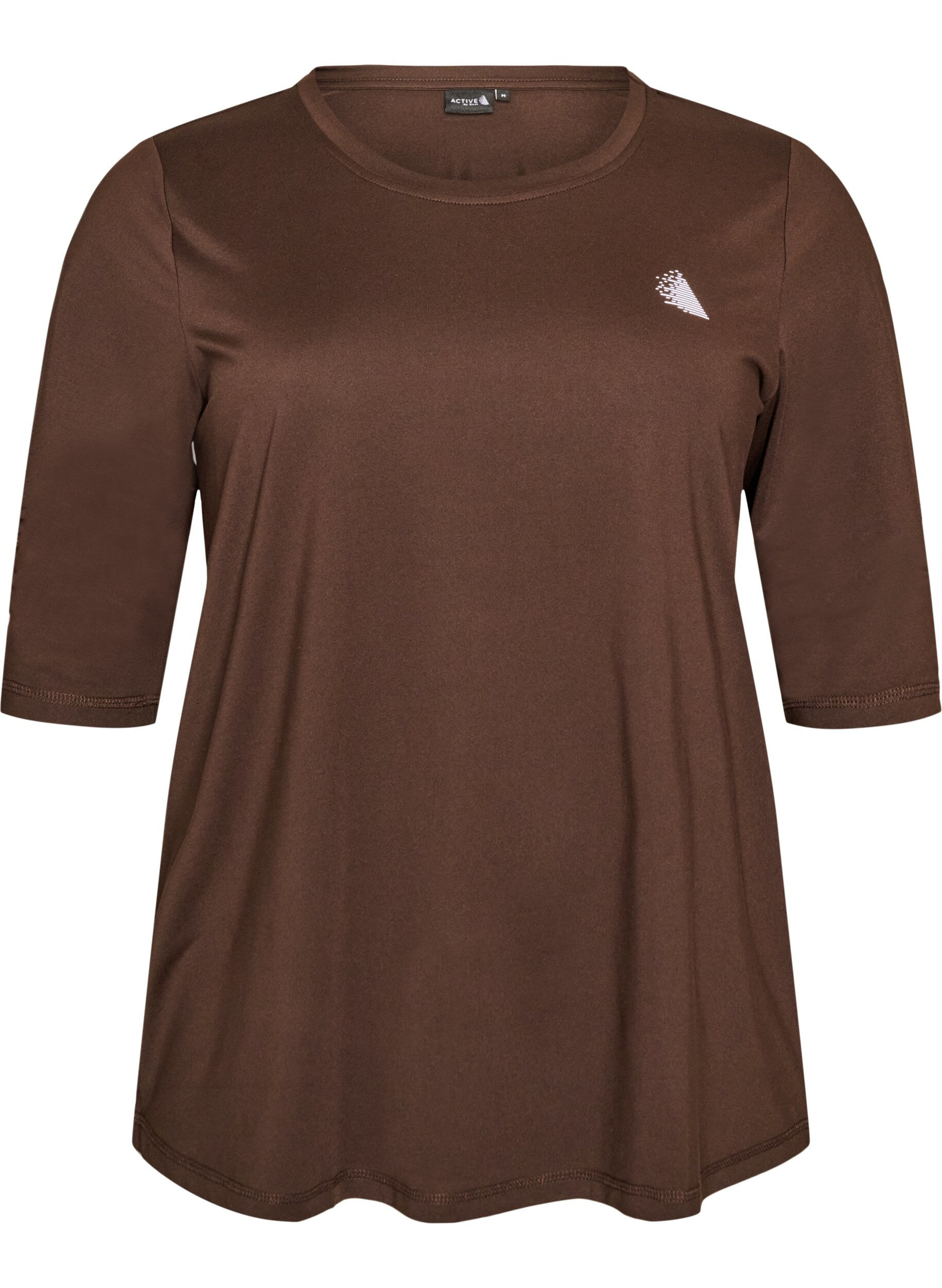 ZizziTr&auml;ningstr&ouml;ja med 3/4 &auml;rmar, Brun, Packshot image number 0