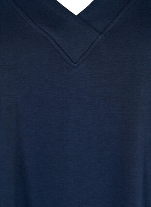 V-ringad sweatshirtklänning, Navy Blazer, Packshot image number 2