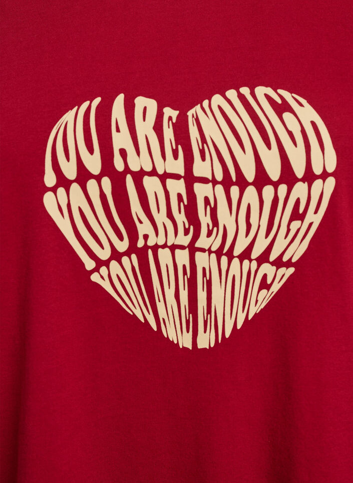 T-shirt med tryck, R&ouml;d, Packshot image number 2