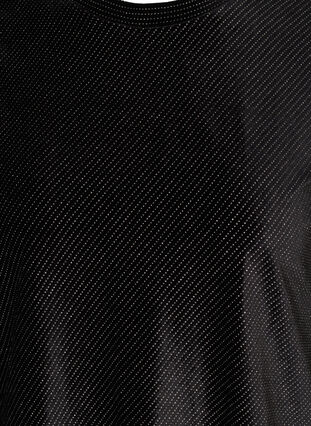 Sammetsblus med puffärmar, Black, Packshot image number 2