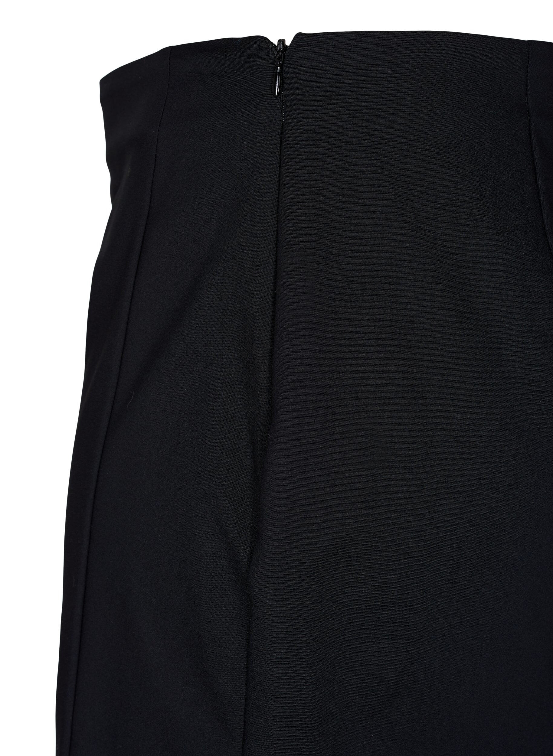 Zizzi Kort kjol med slits, Black, Packshot image number 2