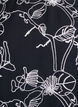 Kort&auml;rmad blus med broderat m&ouml;nster, Svart, Packshot image number 2