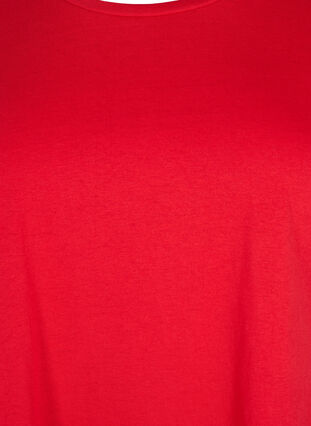 Kortärmad t-shirt i bomullsmix, Tango Red, Packshot image number 2