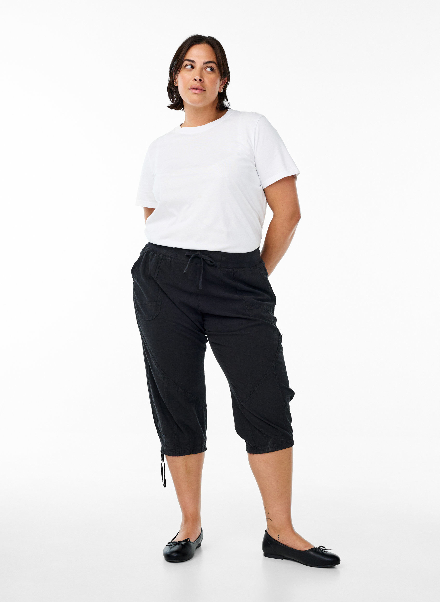 Knickers i bomull, Svart, Model