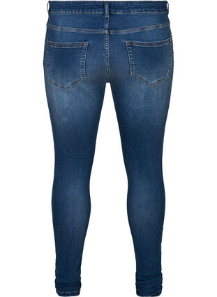 Superslim Amy Jeans med hög midja, Blue denim, Packshot image number 1