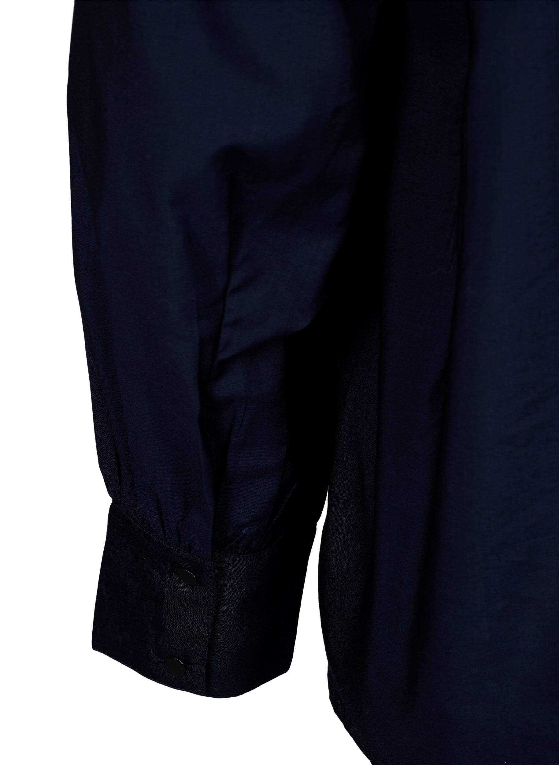 Zizzi Viskosshirt blus med ruffles, Sky Captain, Packshot image number 3