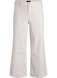 Myra jeans med h&ouml;g midja och bred passform, Vit