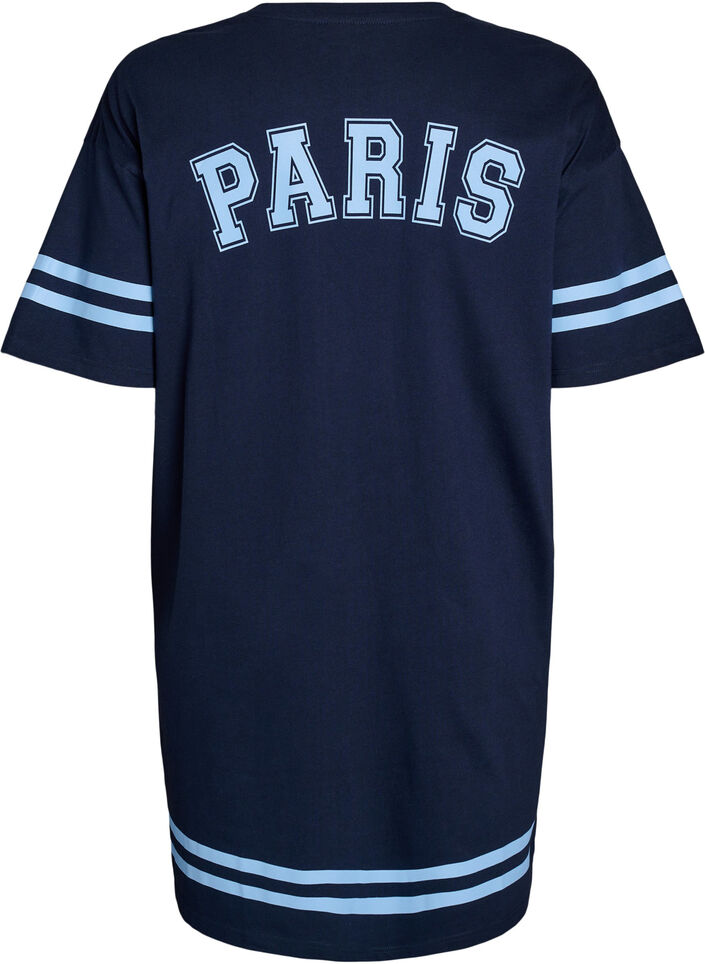 Kort t-shirtkl&auml;nning med sportiga detaljer, Bl&aring;, Packshot image number 1