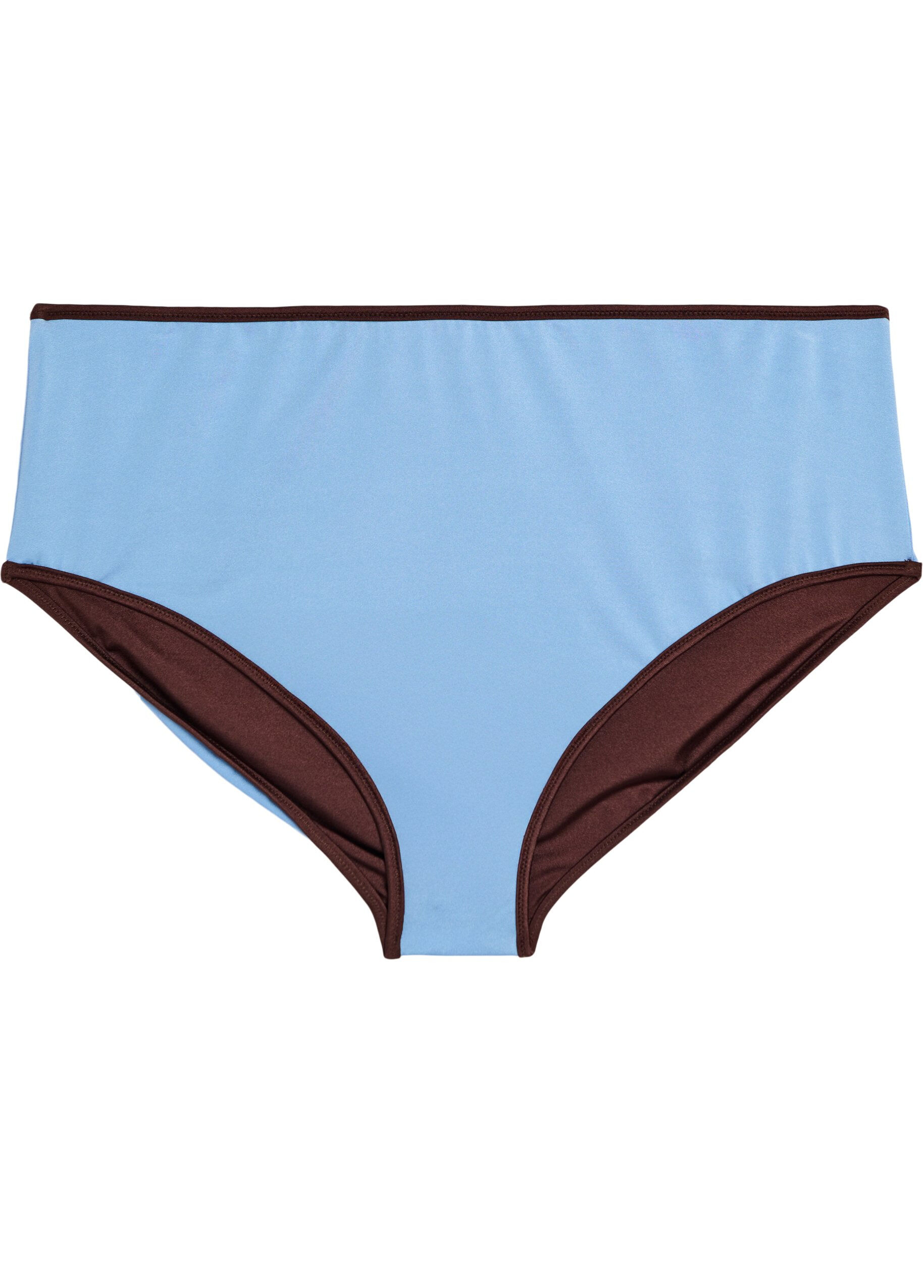 Zizzi V&auml;ndbar bikinitrosa med normal midja, Brun, Packshot image number 3