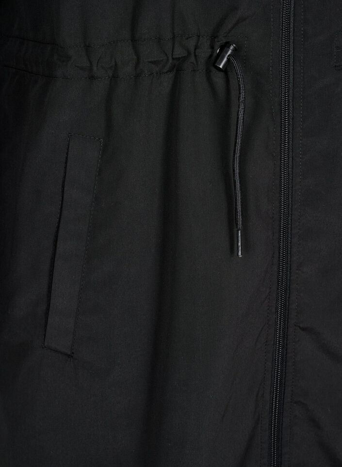 FLASH - Vattenavvisande parkas med huva, Svart, Packshot image number 3