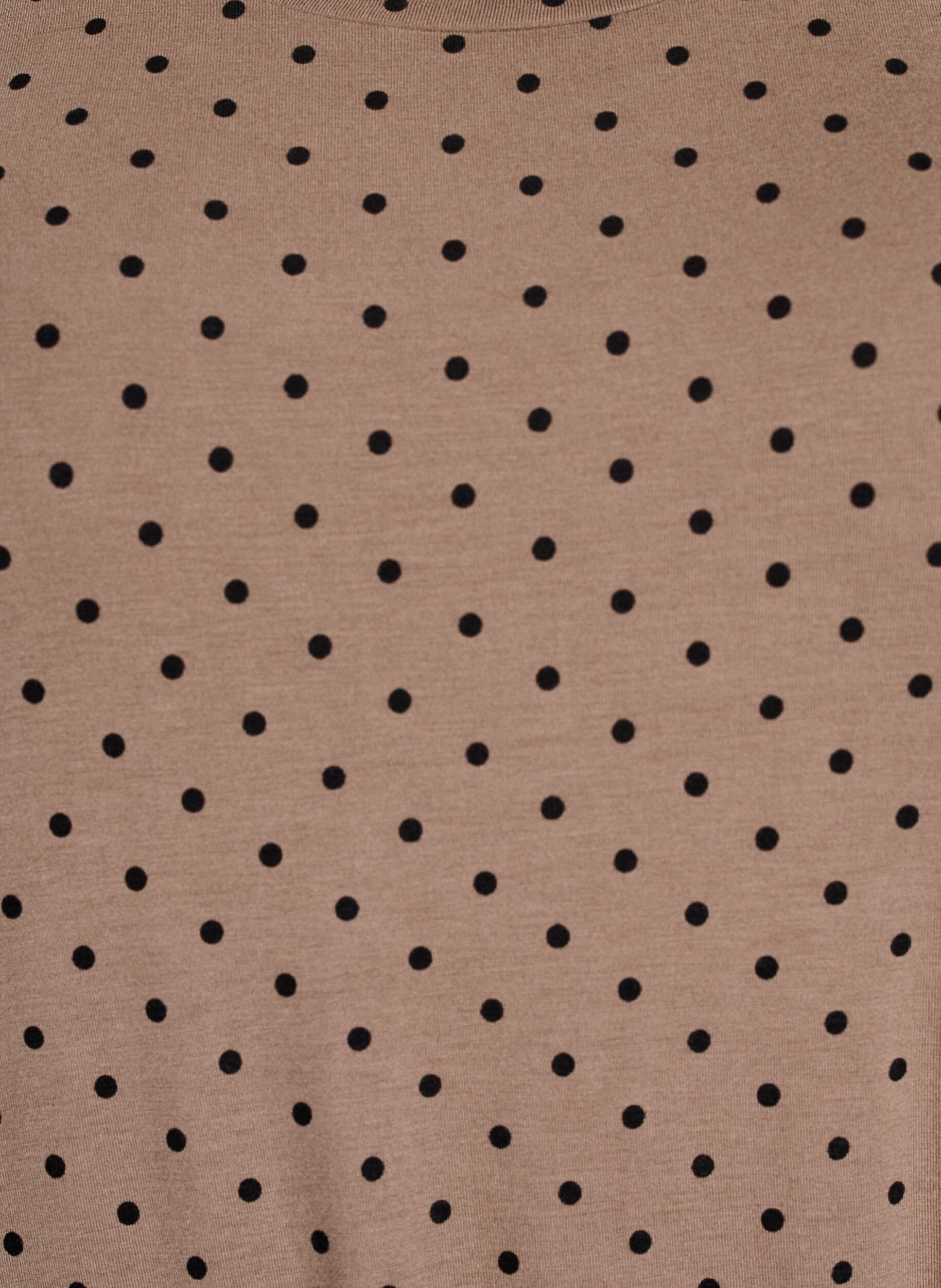 Zizzi Midil&aring;ng jerseykl&auml;nning med knytband i midjan, Brun, Packshot image number 2