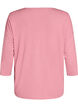 Jerseyblus med 3/4-&auml;rm, Rosa, Packshot image number 1