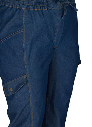 Lösa jeans med dragsko, Medium Blue, Packshot image number 2
