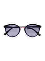 Solglasögon med runda glas, Black, Packshot