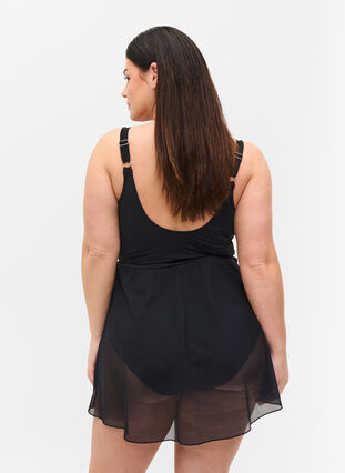 Badklänning med lätt vaddering, Black, Model image number 1