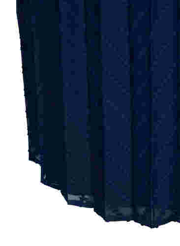 Kortärmad klänning med struktur, Navy Blazer, Packshot image number 3