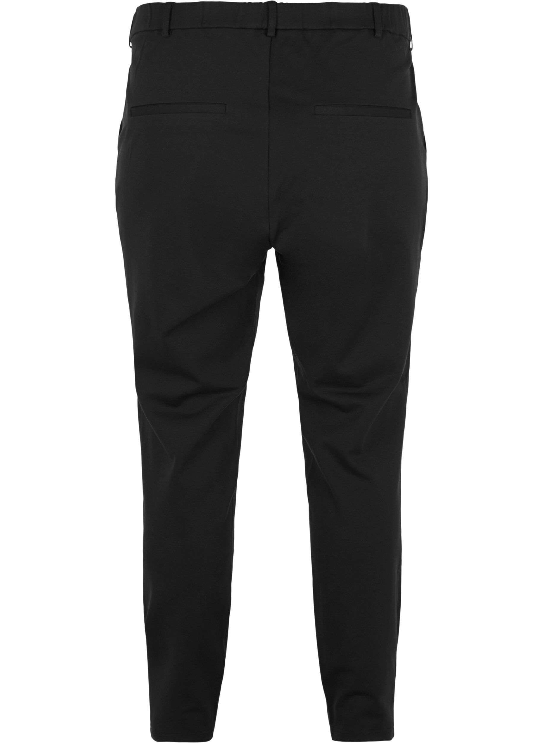 ZizziCroppade Maddison byxor, Svart, Packshot image number 1