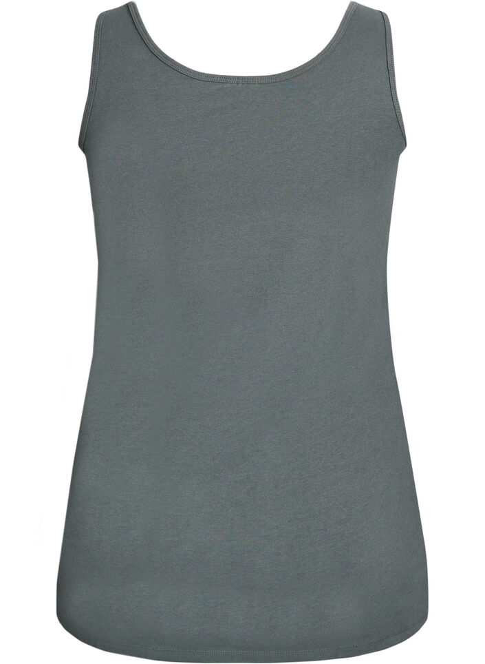 Solid f&auml;rg bas topp i bomull, Gr&ouml;n, Packshot image number 1