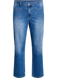 Jeans med framfickor och raka ben, Bl&aring;