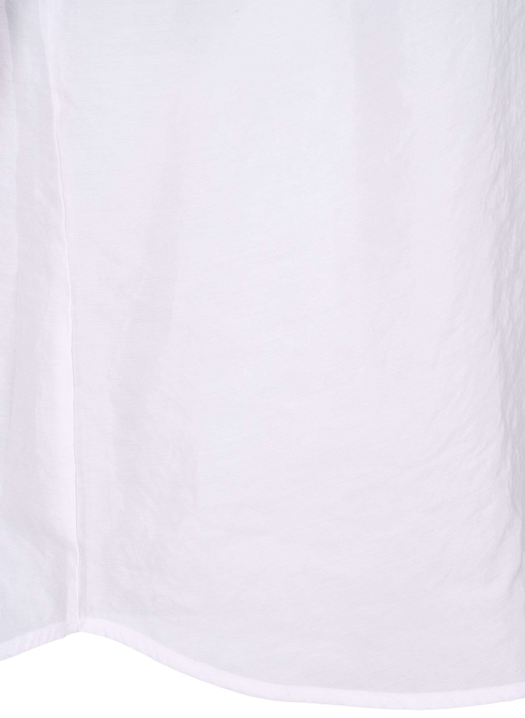 Zizzi Blus i TENCEL&trade; Modal med broderidetaljer, Bright White, Packshot image number 4