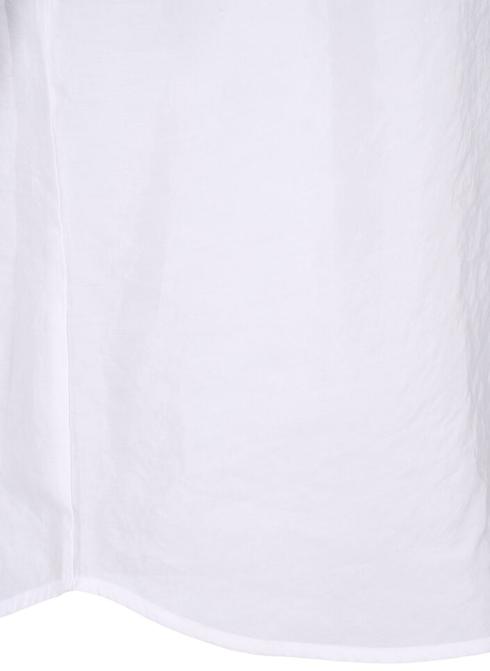 Blus i TENCEL™ Modal med broderidetaljer, Bright White, Packshot image number 4