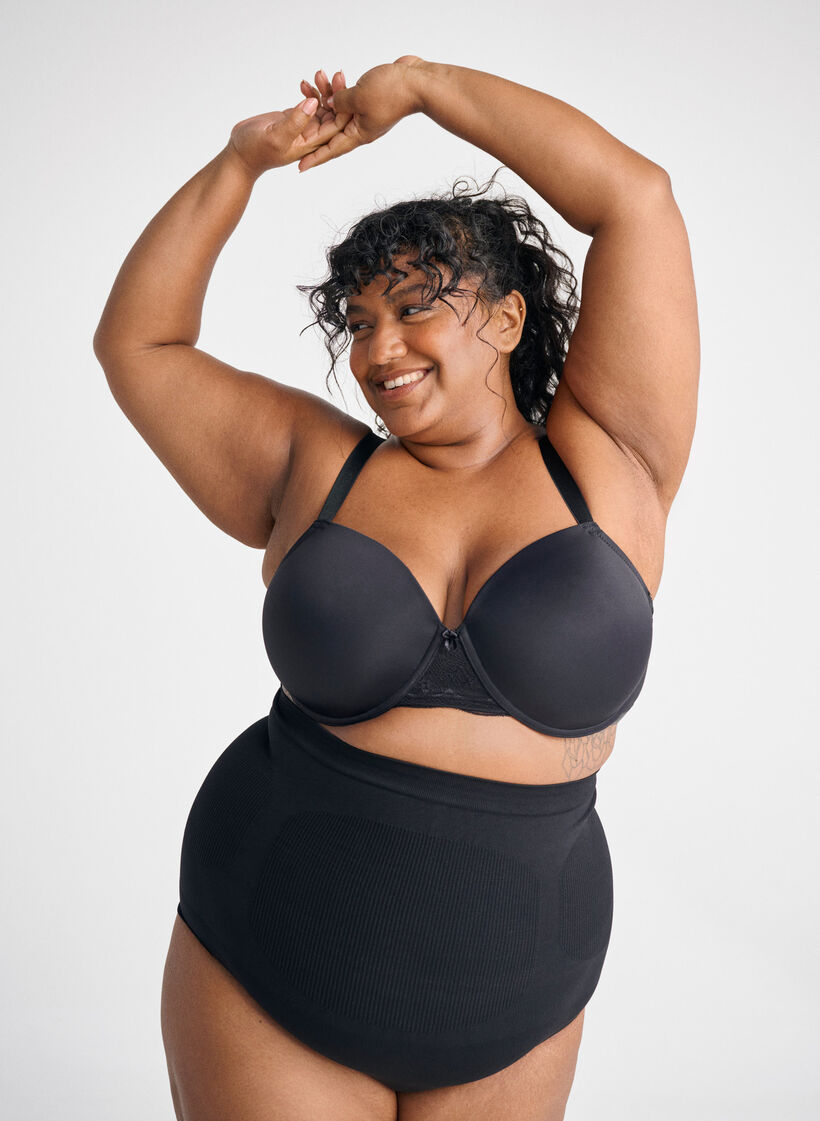 Shapewear trosa med hög midja, Svart, Image image number 0