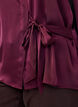 Blus i satinlook med omlotteffekt, R&ouml;d, Model image number 3