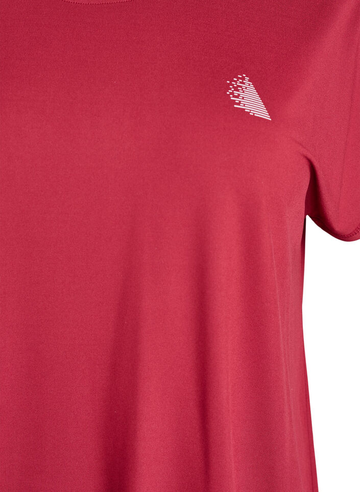 Enfärgad tränings-T-shirt, Röd, Packshot