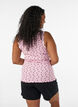 Topp med tryck och spetskant, Rosa, Model image number 2