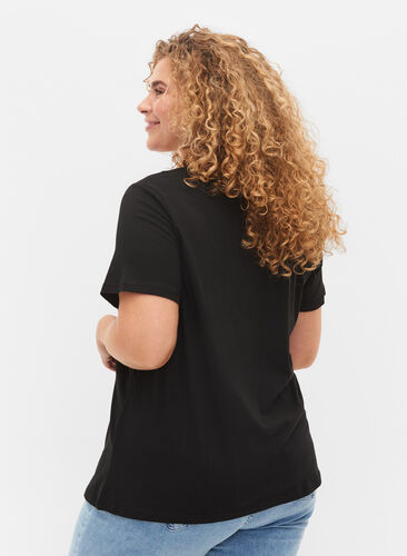 T-shirt i bomull med tryck, Black Brooklyn, Model image number 1