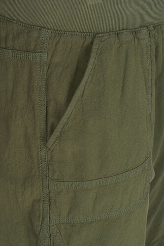 Lösa shorts i bomull med fickor, Ivy Green, Packshot image number 2