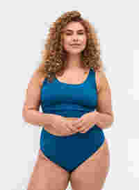 Bikinitrosa med hög midja och mönster, Ink Blue, Model