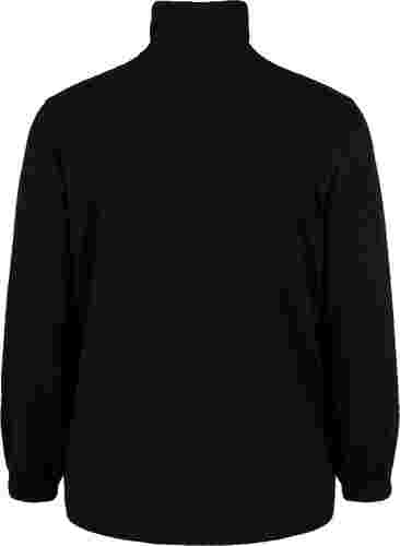Sweatshirt med hög hals och justerbart snöre, Black, Packshot image number 1