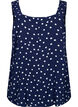 Tryckt viskos a-linjeformad topp, Peacoat Dot, Packshot image number 1